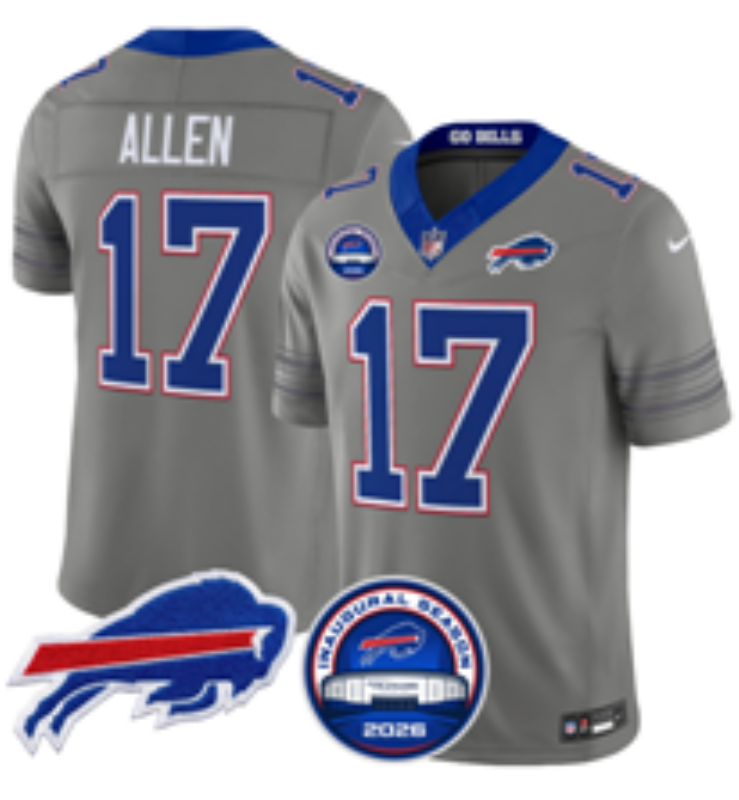 Men 2026 Buffalo Bills #17 Allen grey Nike Limited NFL Jersey 081101->buffalo bills->NFL Jersey